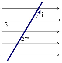 inclined wire in uniform magnetic field due to a current carrying wire problem